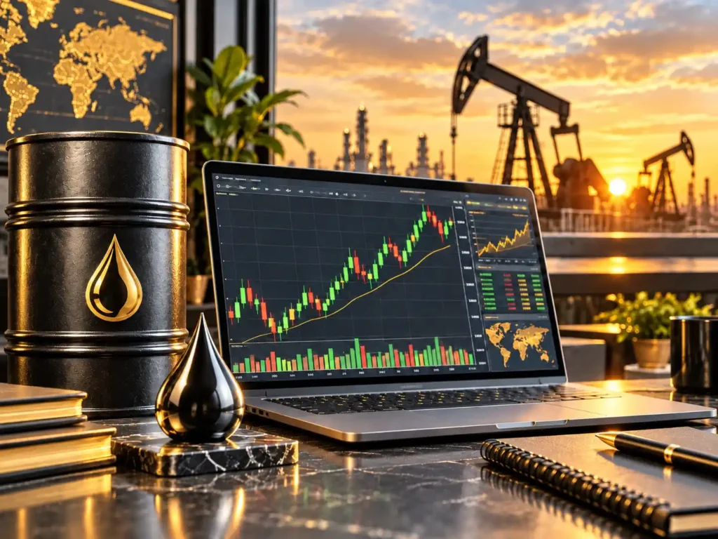 Crude oil trading masterclass with candlestick charts and oil market analysis